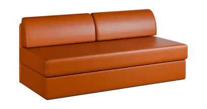 MARIANA S OPĚRKOU rošt, válenda celočalouněná, koženka OTO P 2 - koženka cihlová